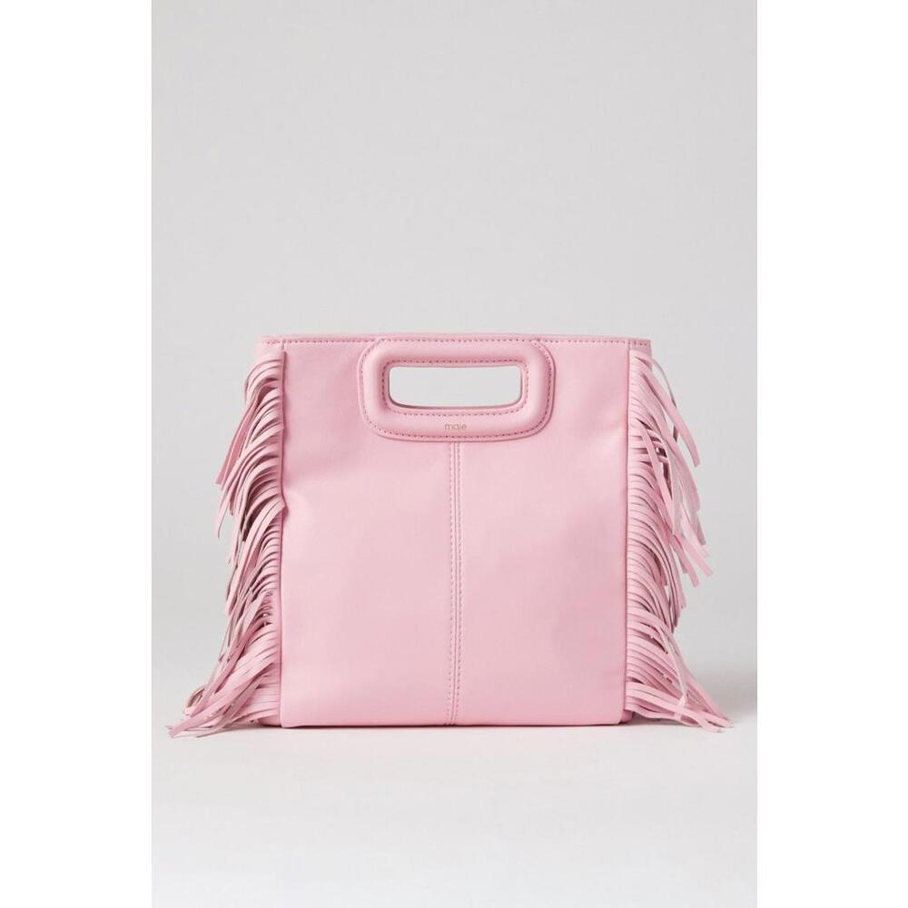 Maje Pink Smooth Leather M Bag – As Is (Stains, Scratches & Missing Tassel)